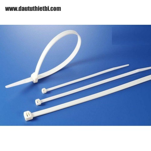 Dây thít nhựa màu trắng kích thước rộng 10 mm dài 500 mm (gói 100 sợi)