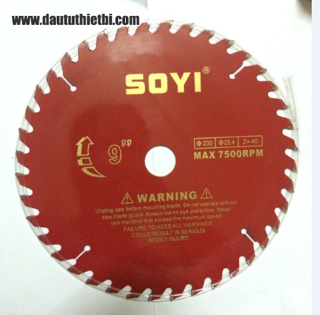 Đĩa dao cắt gỗ SOYI 9