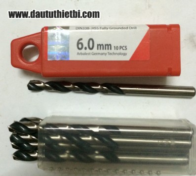 Mũi khoan thép không gỉ inox ARBALEST đường kính 6 mm