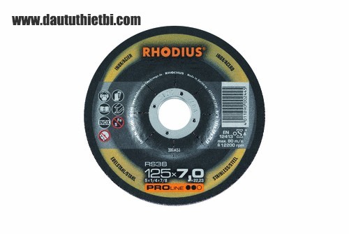 Đá mài thép không gỉ inox RHODIUS kích thước 100 X 16.0 X 6 MM PART NUMBER :200427 CODE: RS38