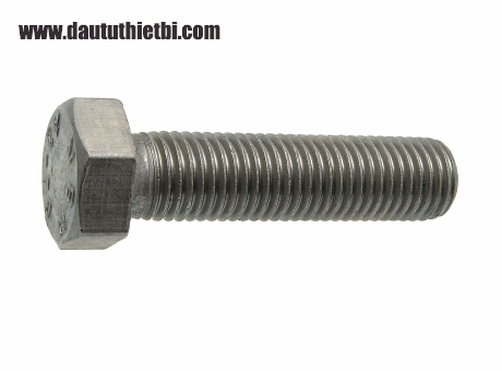Bu lông đầu lục giác thép đen độ bền 4.8 cỡ M10 chiều dài ren 30 mm