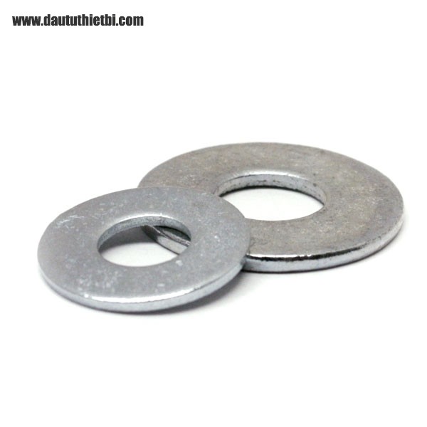 Vòng đệm phẳng thép đen mạ kẽm  M10 dày 2 mm đường kính trong 10.5 mm, đường kính ngoài 20 mm