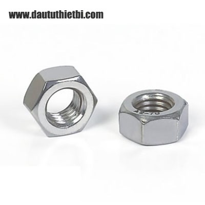 Đai ốc lục giác thép đen mạ kẽm cấp bền 8 cỡ M10 x 1.5 mm 